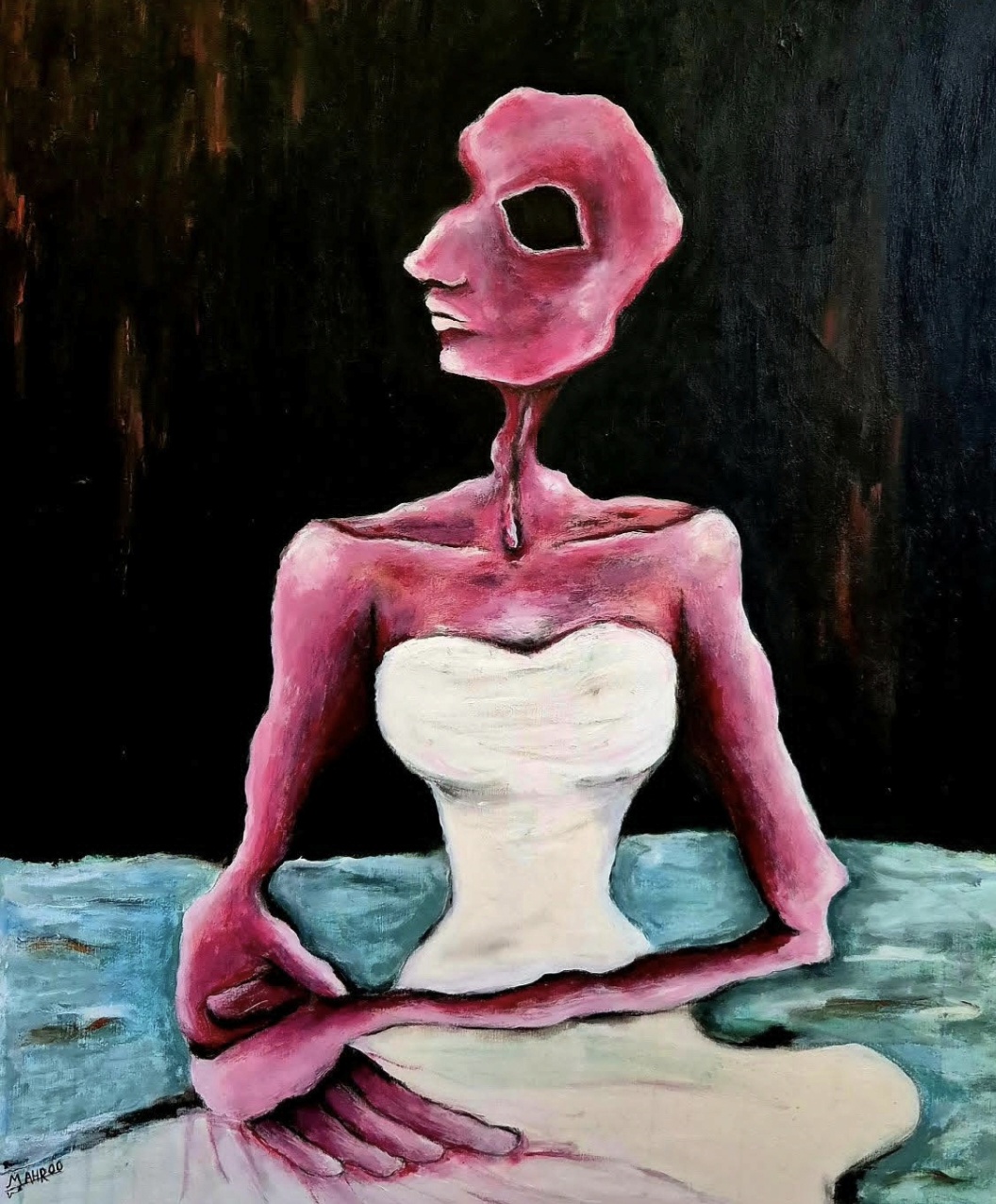 Bride – 90×70, Acrylic and oil pastel