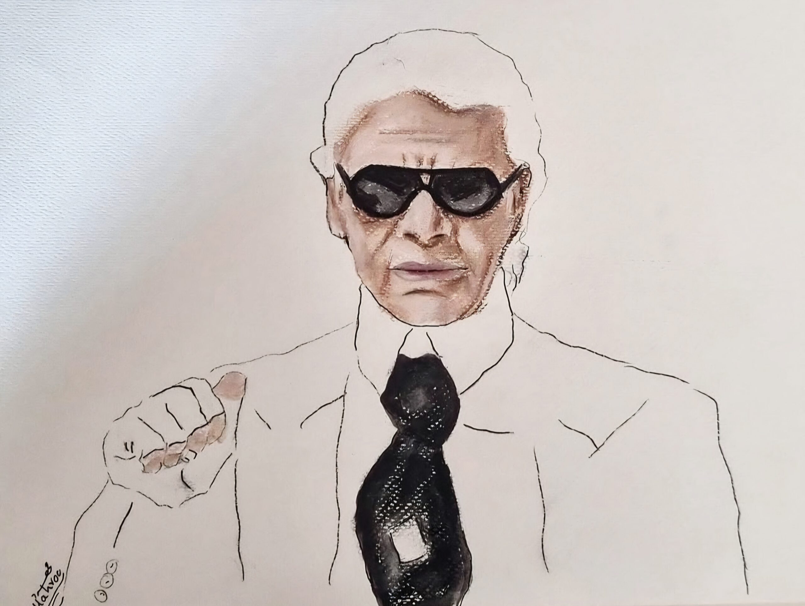 Karl 30×50, Watercolor on cardboard