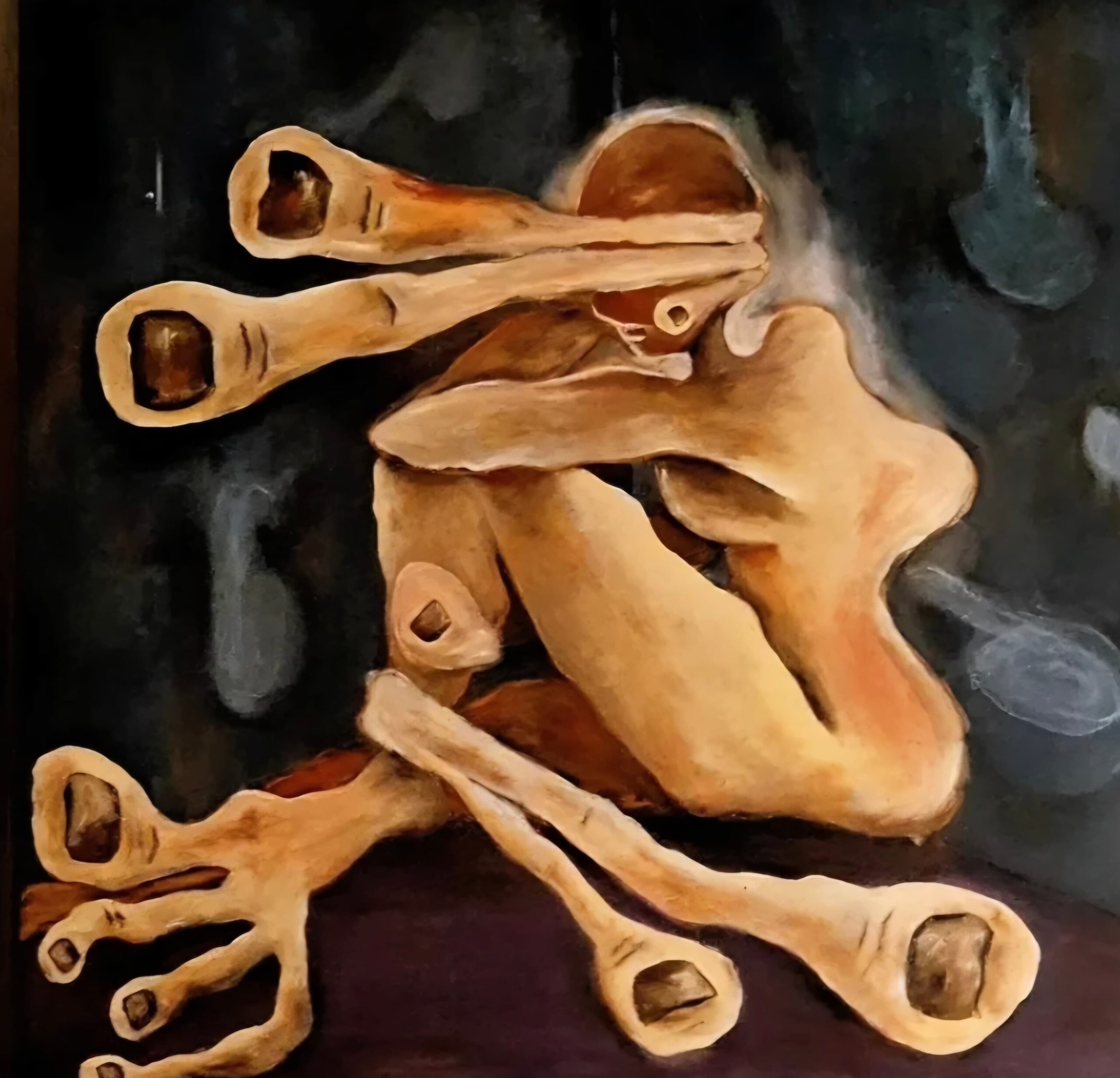 Blindness – 80×80, Acrylic and oil pastel on canvas