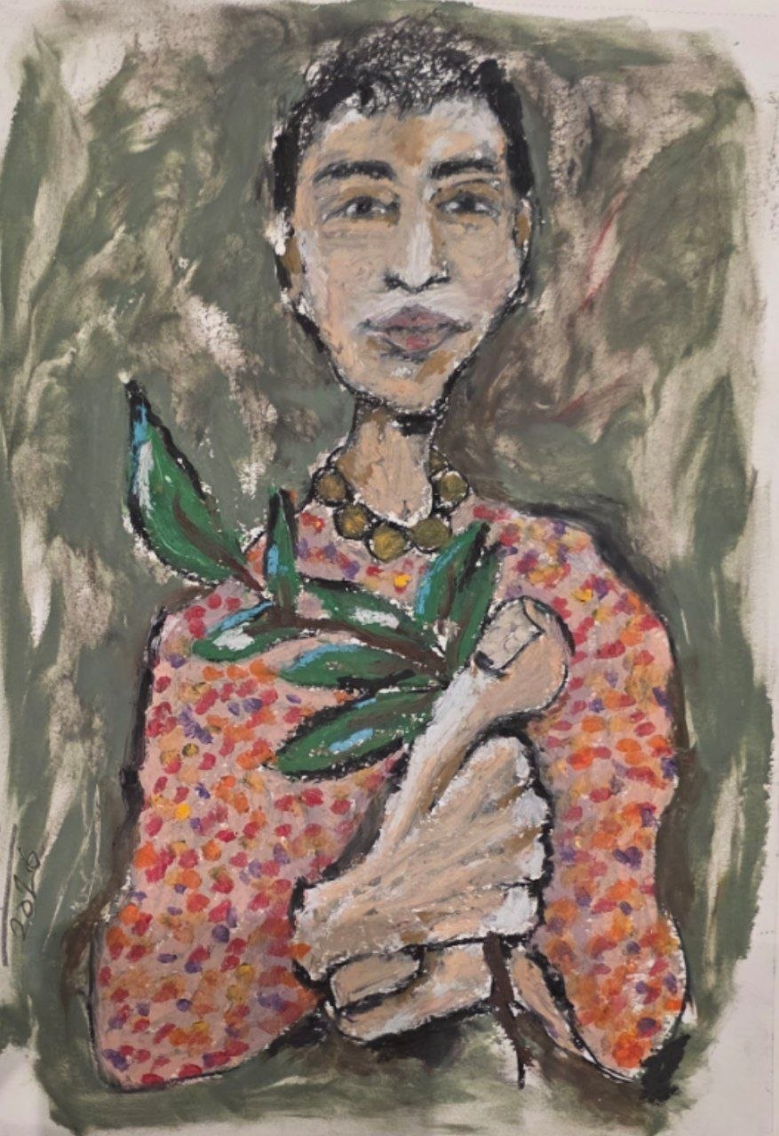 kharasm – 20×30, Oil pastel on cardboard