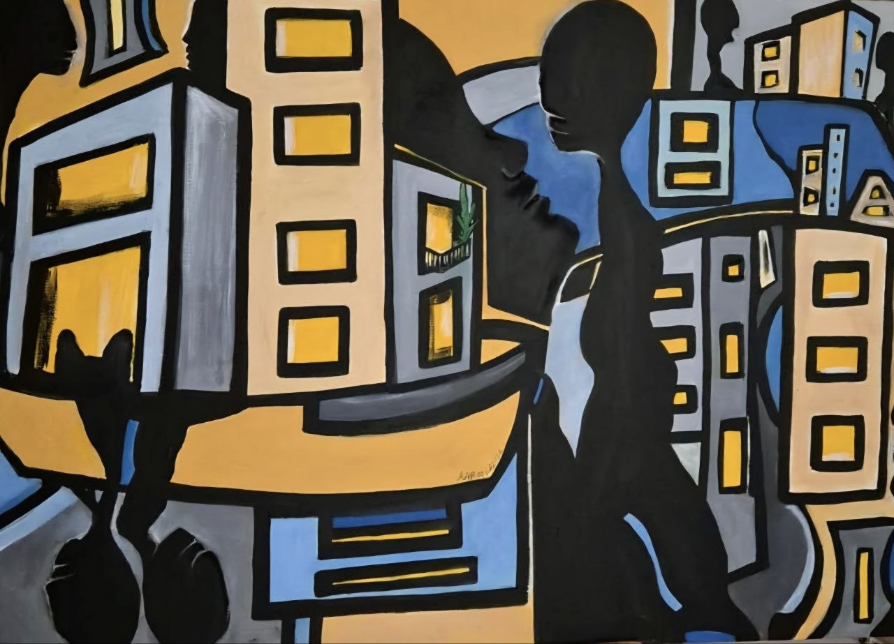 City Flow – 50×70, Acrylic on canvas