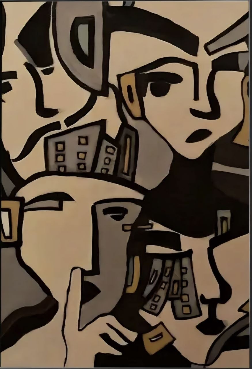 Crowded City – 50×60, Acrylic on canvas